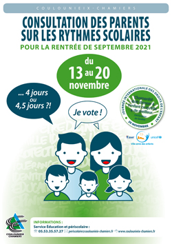 Affiche consultation rythmes scolaires