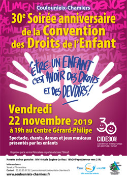 Affiche Convention droits de l&aposenfant - novembre 2019