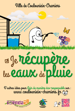 Affiche "Je récupère les eaux de pluie"