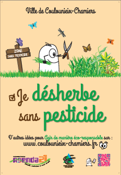 Affiche AG21 Je désherbe sans pesticide