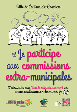 Affiche "Je participe aux commissions extra-municipales"