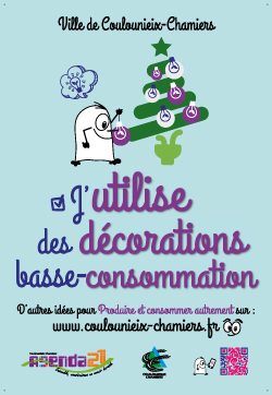 Affiche "J&aposutilise des décorations basse-consommation"