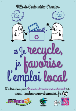 Affiche "Je recyle, je favorise l&aposemploi local"